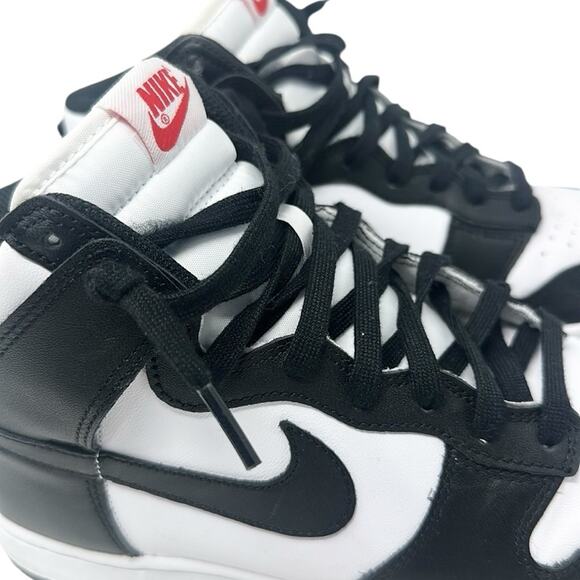 Nike Dunk Sneakers Black and White High Top Shoes Size 9.5 - Picture 3 of 9